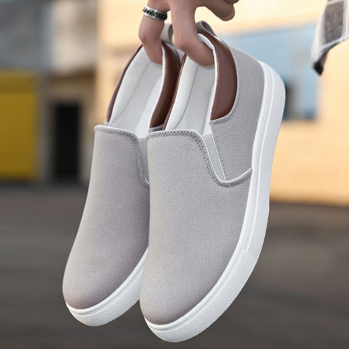 Men's Korean Style Casual Shoes-Gray
