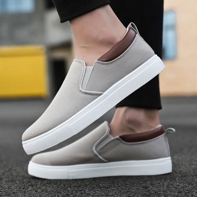 Men's Korean Style Casual Shoes-Gray