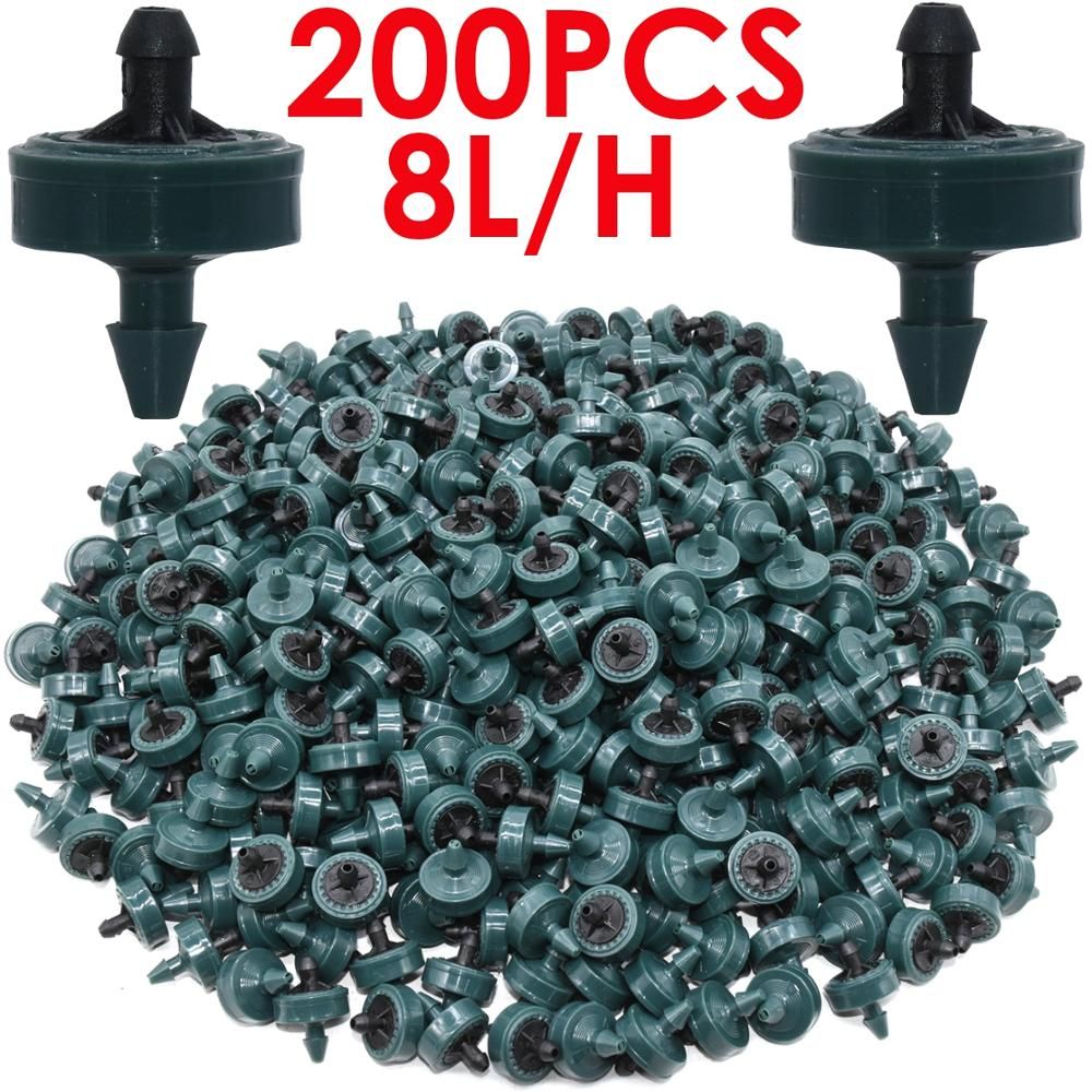 200X Pressure Compensating Emitter Automatic Regulator Garden Irrigation Fixed Flow Dripper 4/7mm Hose PE Hose