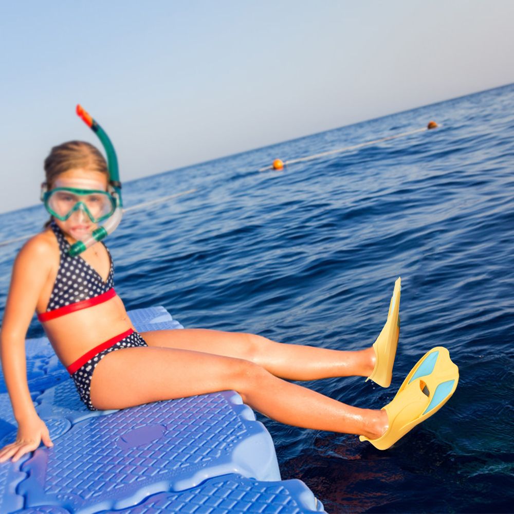 Kids Short Light Swim Fins Flippers For Swimming Snorkeling