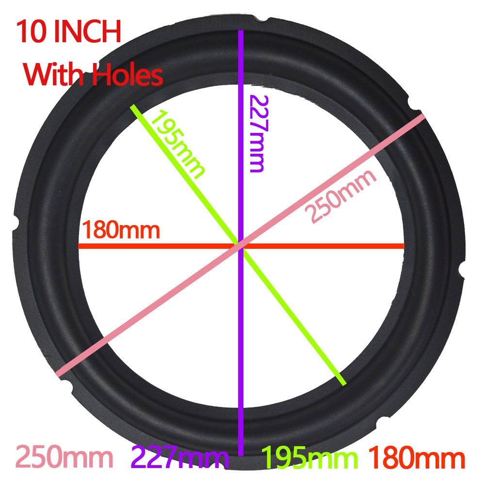 10inch 2pcs Perforated Rubber Speaker Foam Edge Surround