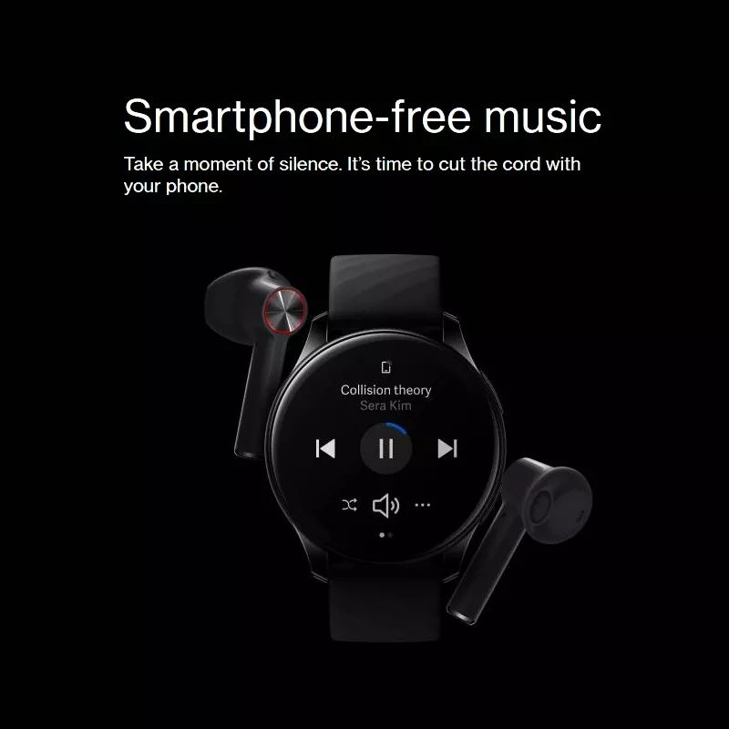 OnePlus Watch 4GB Smart Watch Blood Oxygen Up To 14 Days 1.39'' GPS OnePlus 9 9Pro 10 Pro Smartwatch(#Black)