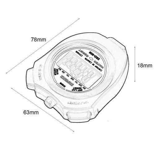 Stopwatch Handheld Digital LCD Sports Chronograph Counter Timer