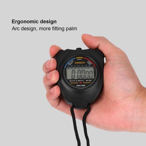 Stopwatch Handheld Digital LCD Sports Chronograph Counter Timer