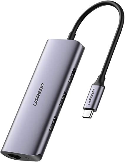 USB-C To 3xUSB 3.0+RJ45+USB-C Multifunction Adapter