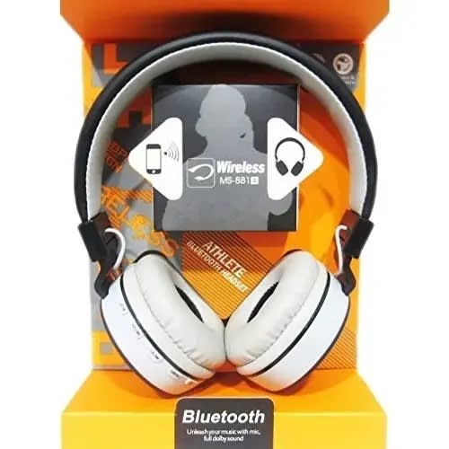 Ms-881a Wireless Bluetooth Headphone With Fm And Sd Card Slot Multicolour