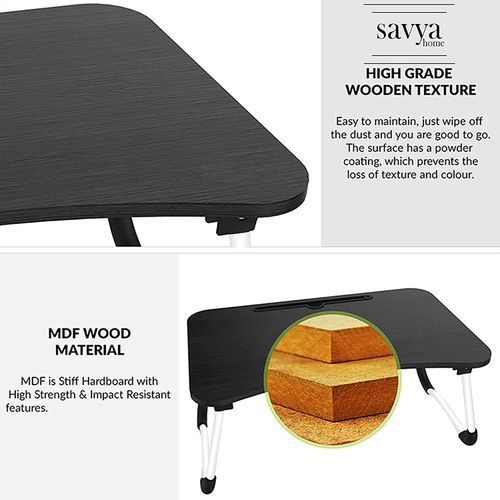 Foldable Wooden Bed Laptop Table With Free Key Holder