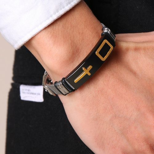 New Studded Cuff Bracelet Titanium Stainless Bracelet