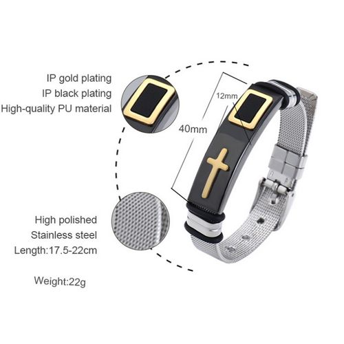 New Studded Cuff Bracelet Titanium Stainless Bracelet