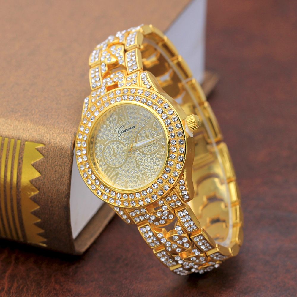 Mens Hip Hop Watch 9" Bracelet 28" Cuban Chain Necklace