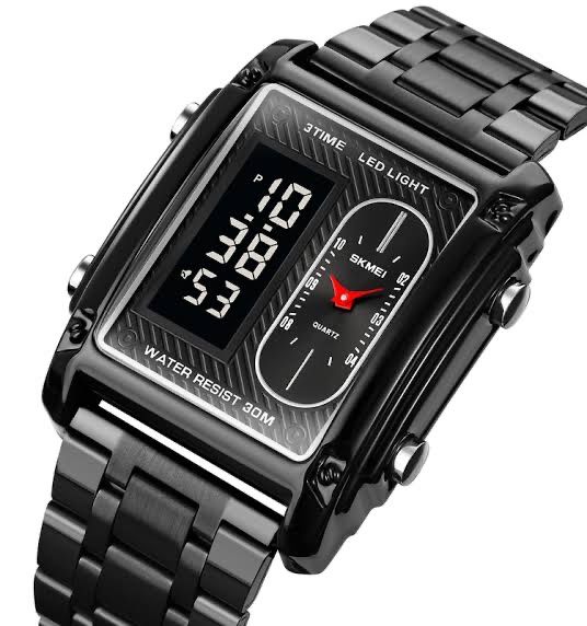 Digital Watch Men Sport Wrist Watch Dual Time  Wristwatch Waterproof Analog