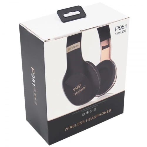 P951 Wireless Bluetooth Headphones - Black & Gold