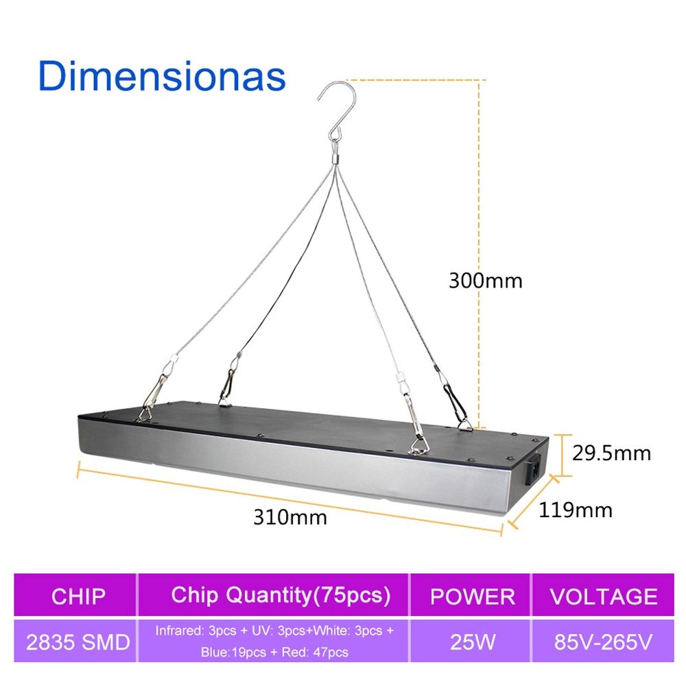 75LEDs Full Spectrum Plant Lighting LED Grow Light For Plant