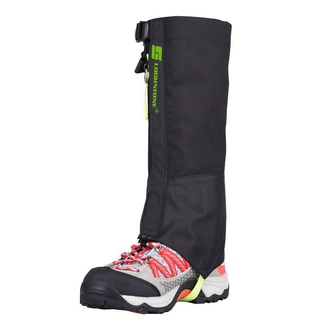 Waterproof Hiking Walking Boot Ski Snow Gaiters Leg Cover For Black