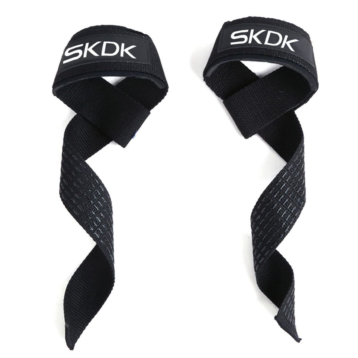 1 Pair Weight Lifting Straps Weight Lifting Wrist Support Straps Black