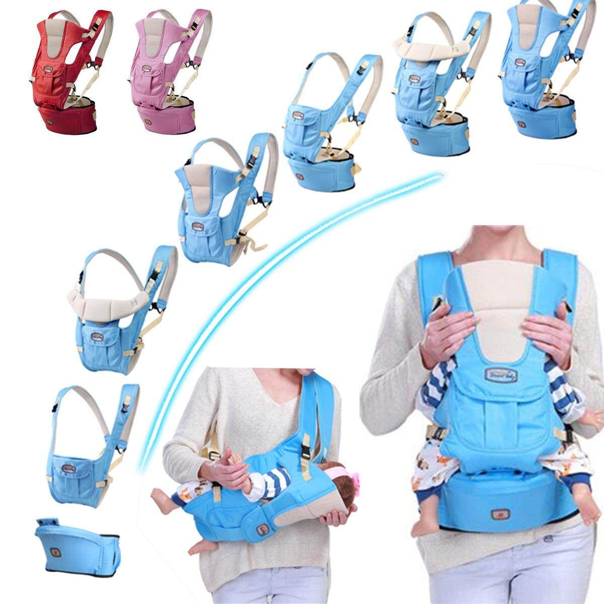 Baby Carrier Infant Kid Sling Adjustable Breathable Ergonomic Wrap Backpack New Blue (blue)
