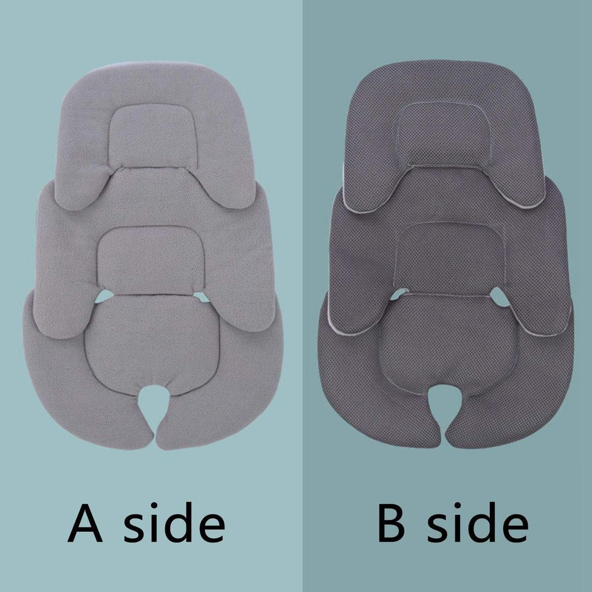 Baby Stroller Cushion Car Seat Insert Polar Fleece For Baby Grey
