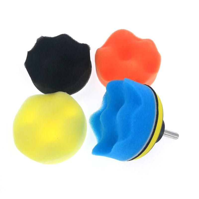 11Pcs Car Polishing Kit Self-Adhesive Buffing Waxing Sponge Wool Wheel Polish Pad for Car Polisher Drill Adapter Detail Cleaning