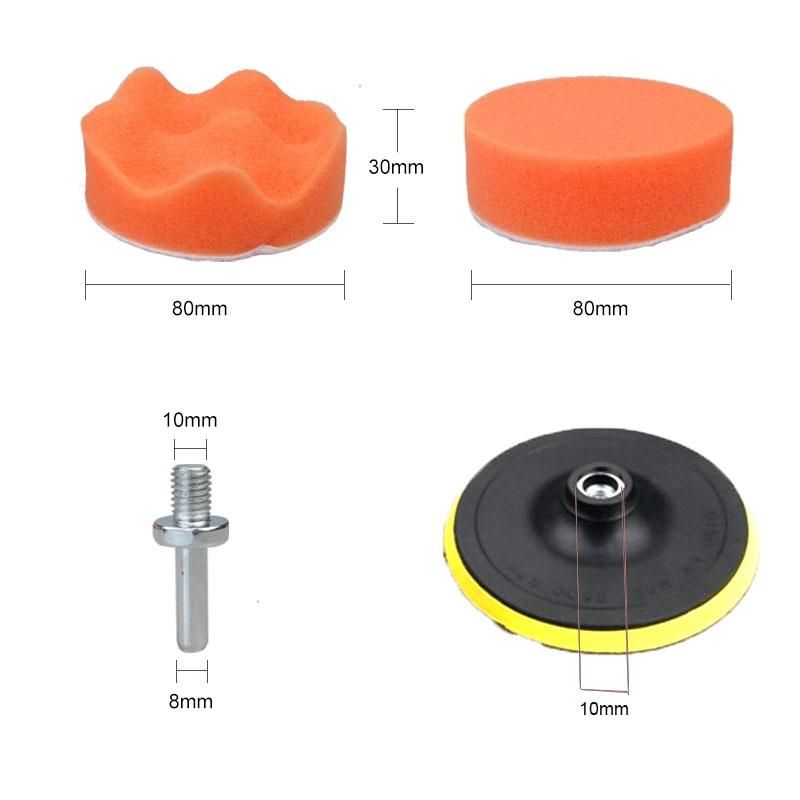 11Pcs Car Polishing Kit Self-Adhesive Buffing Waxing Sponge Wool Wheel Polish Pad for Car Polisher Drill Adapter Detail Cleaning