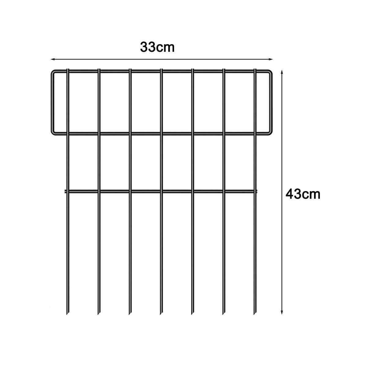 6pcs Garden Fence Panels Easy Install Animal-proof Barrier for Farm