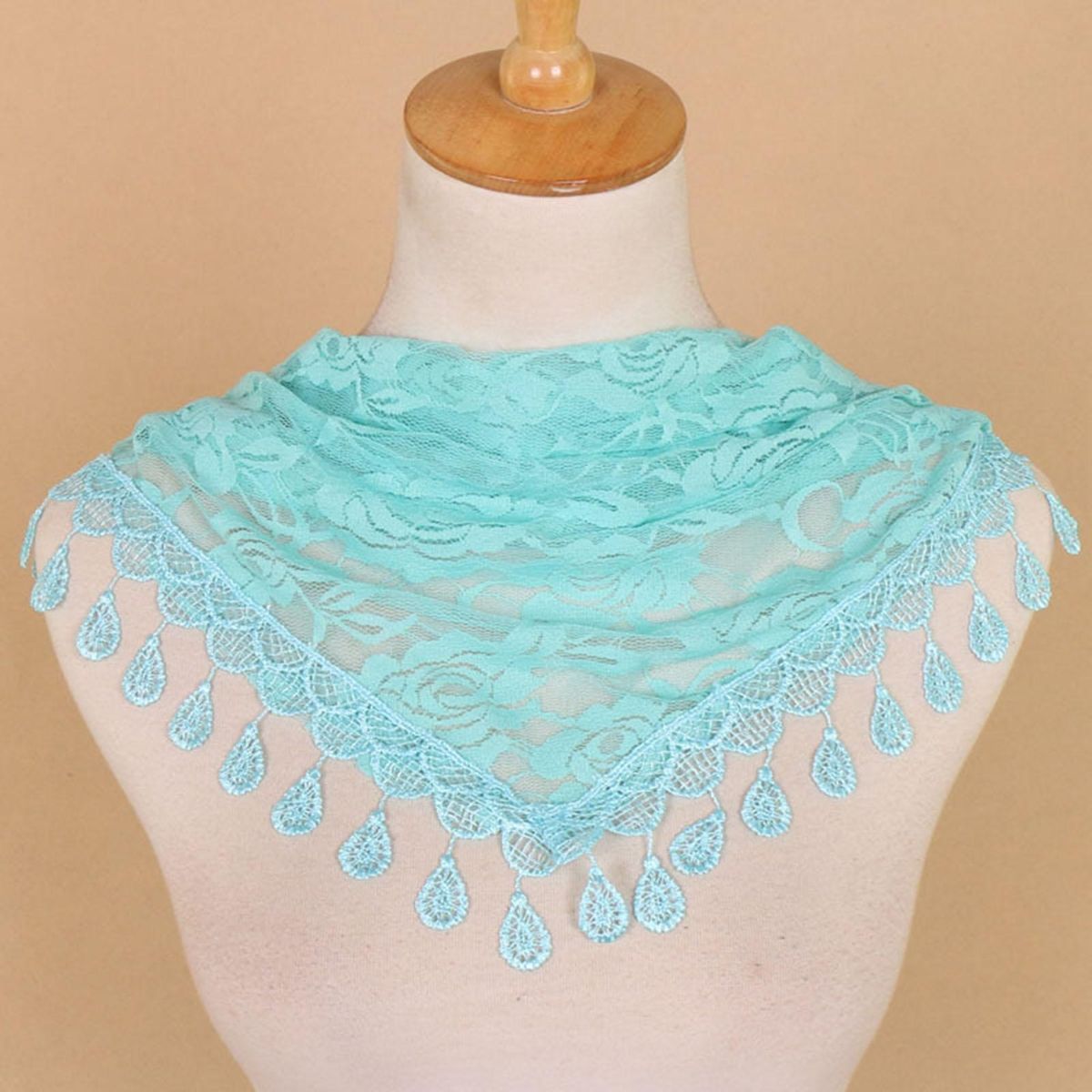 Head Wrap Trendy Lightweight Hollow Portable Fine-Blue