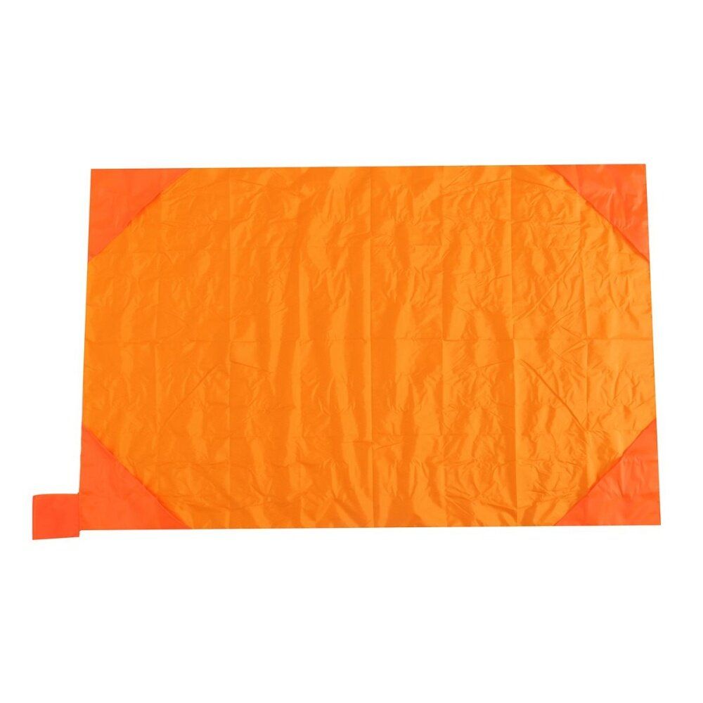 Waterproof Portable Foldable Picnic Camping Pocket Blanket Beach Mat Outdoor Orange Orange (Orange)