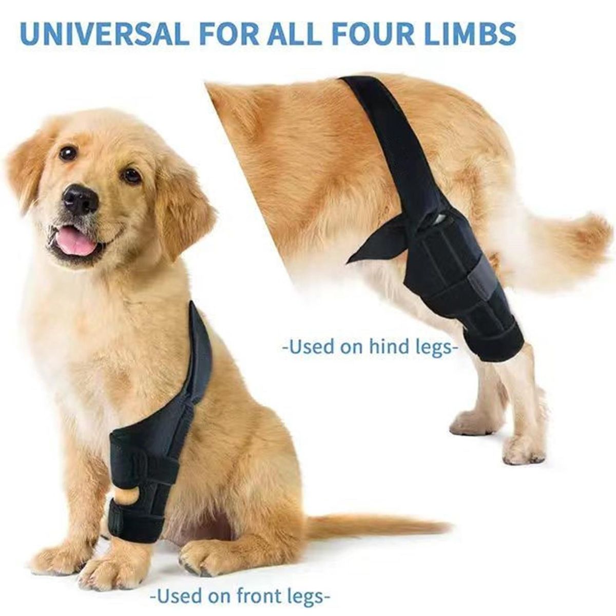 Pet Knee Pads Fixed Arthritis Ankle Recovering Pet Leg Sleeve Black