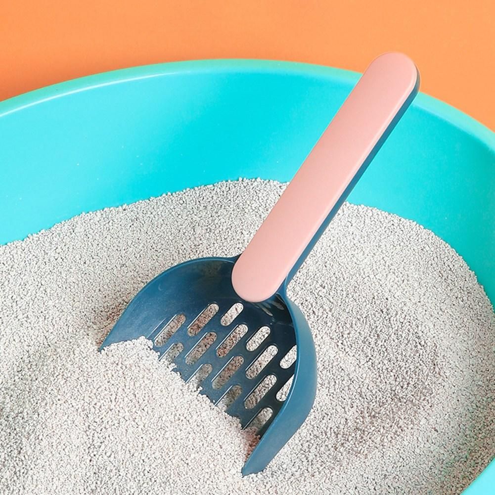 Cat Litter Shovel Plastic Cats Poop Scoop with Base Pet Cleanning Tool Cat Toilet Litter Box Cleaner Shovel Green