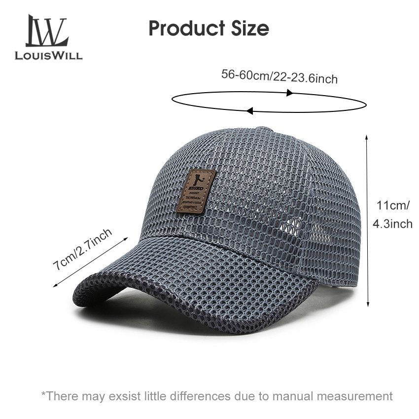 LouisWill Men's Baseball Cap Summer Baseball Hat
