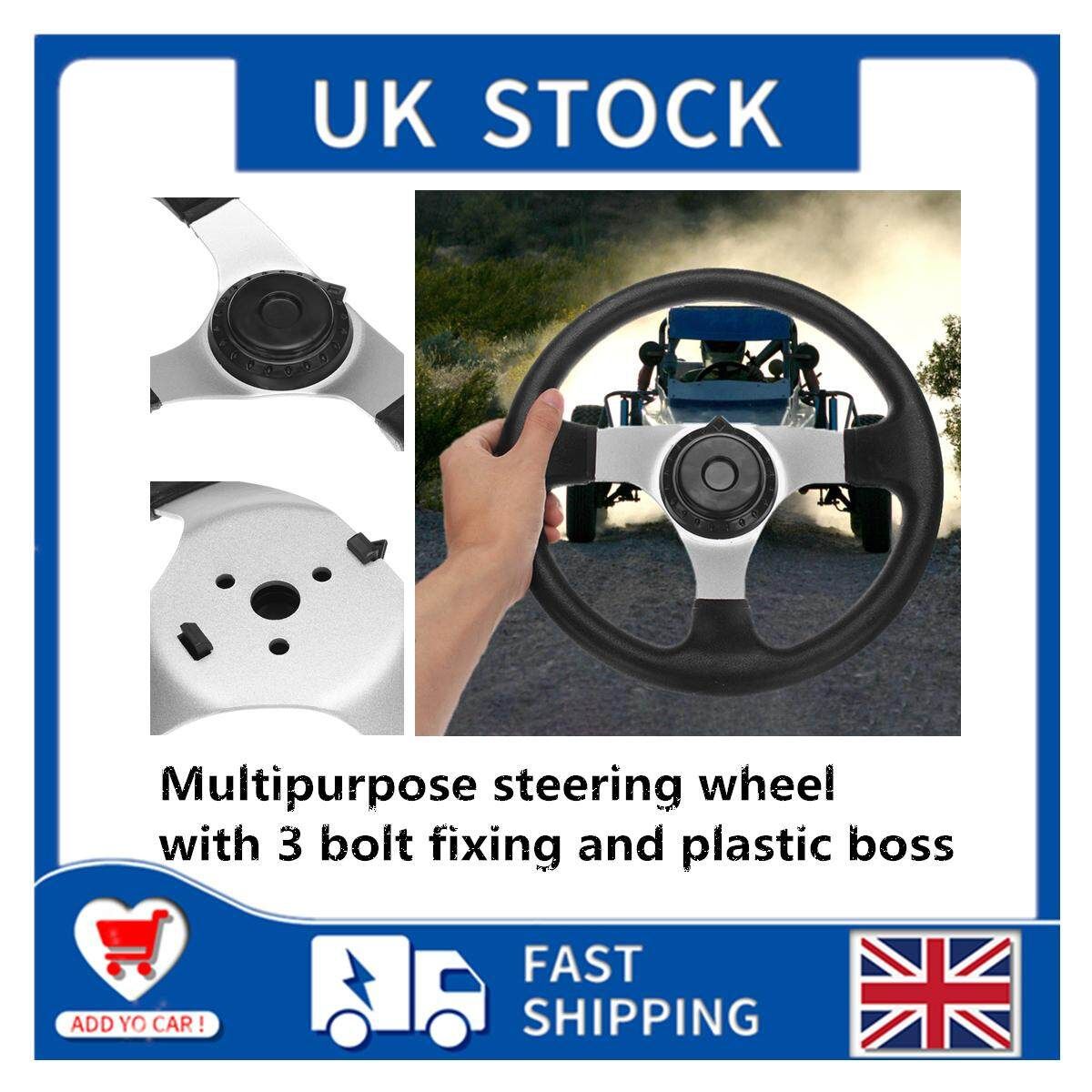 Steering Wheel 3 Bolt Fixing Gokart Offroad Project Build Kart Ergonomic Grip