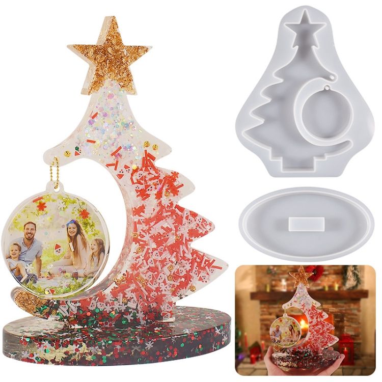 Crystal Epoxy Christmas Mold Without Bead Chain