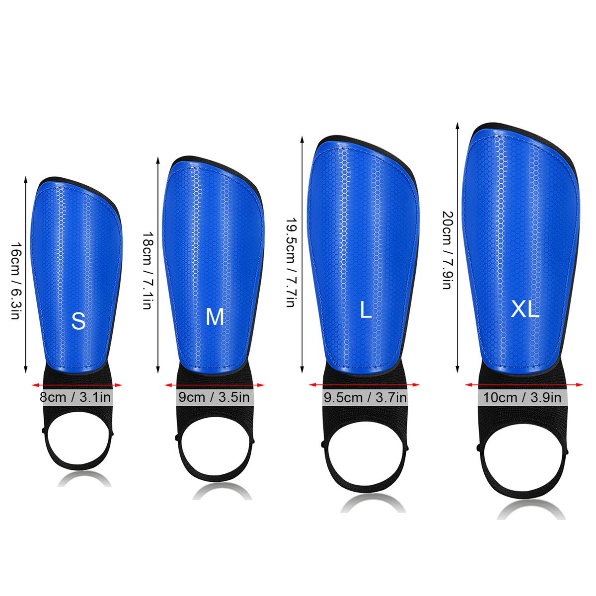 Soccer Shin Guard With Ankle Protector And Adjustable