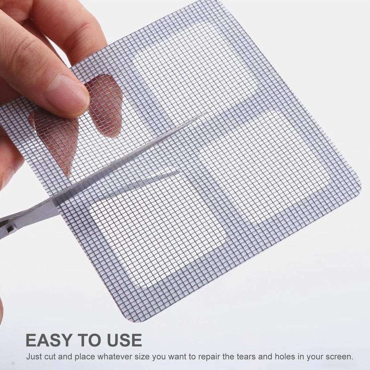 10PCS Window Screen Repair Kit Tape 4 x 4 Inch Strong Adhesive Waterproof Cover Mesh Sticky Wires Patches for Door Window Screen Covering up Holes DIY Repairment