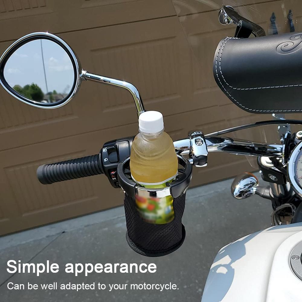 Motorcycle Cup Holder Beverage Drink Can Handlebar Mount 360° Rotation Universal Water Bottle Holder for Motorcycle ATV UTV Kayak Marine Boat 7/8in to 1 1/4in Handlebar