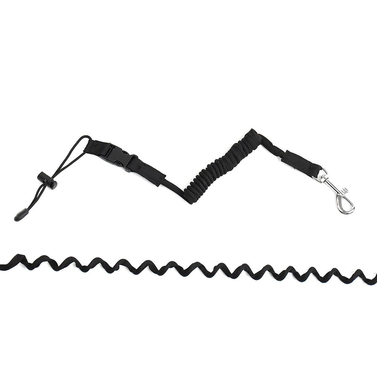 Fishing Rod Tie Rope Surfboard Ankle Paddle Leash Black
