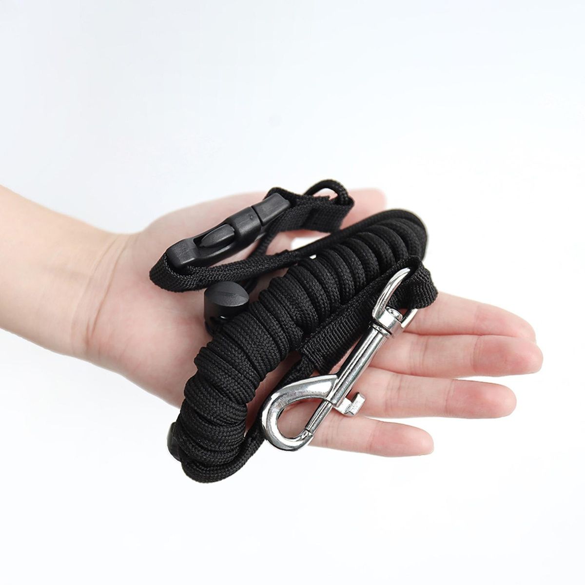 Fishing Rod Tie Rope Surfboard Ankle Paddle Leash Black