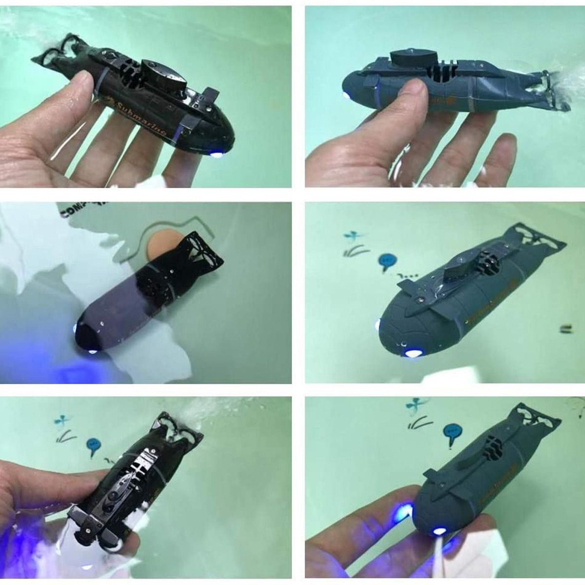 Mini RC Submarine Remote Control Boat Mini RC Boat RC Race Boat 6CH Gift Toy Kids Boys