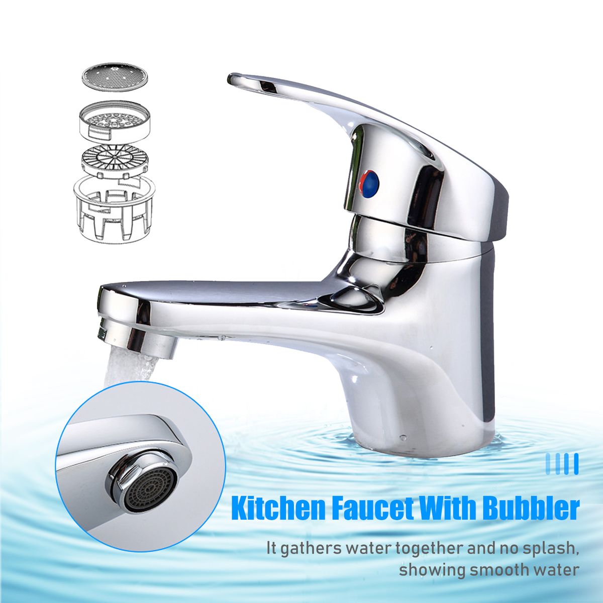 Bathroom Sink Faucet Single Handle Brass Kitchen Basin