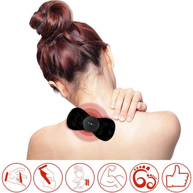 Cervical Massager Relaxation Patch Remote Massage Neck Shoulder Electric Physiotherapy Mini Muscle Instrument Control Vibration