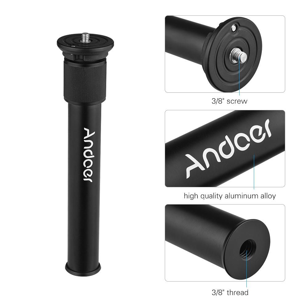 Andoer 2-Section Aluminum Alloy Tripod Center Column Shaft Extension Tube