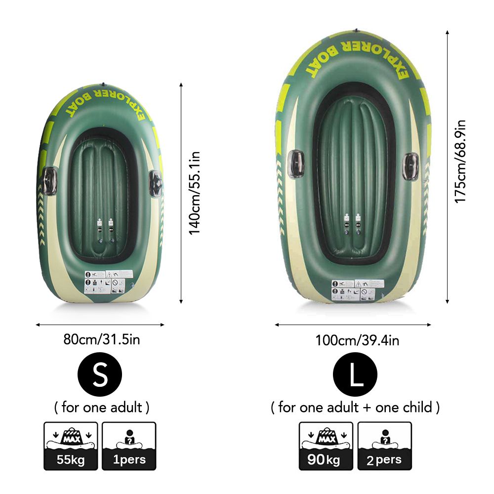 Inflatable Boat Fishing Boat For 1 Adult   1 Child Summer