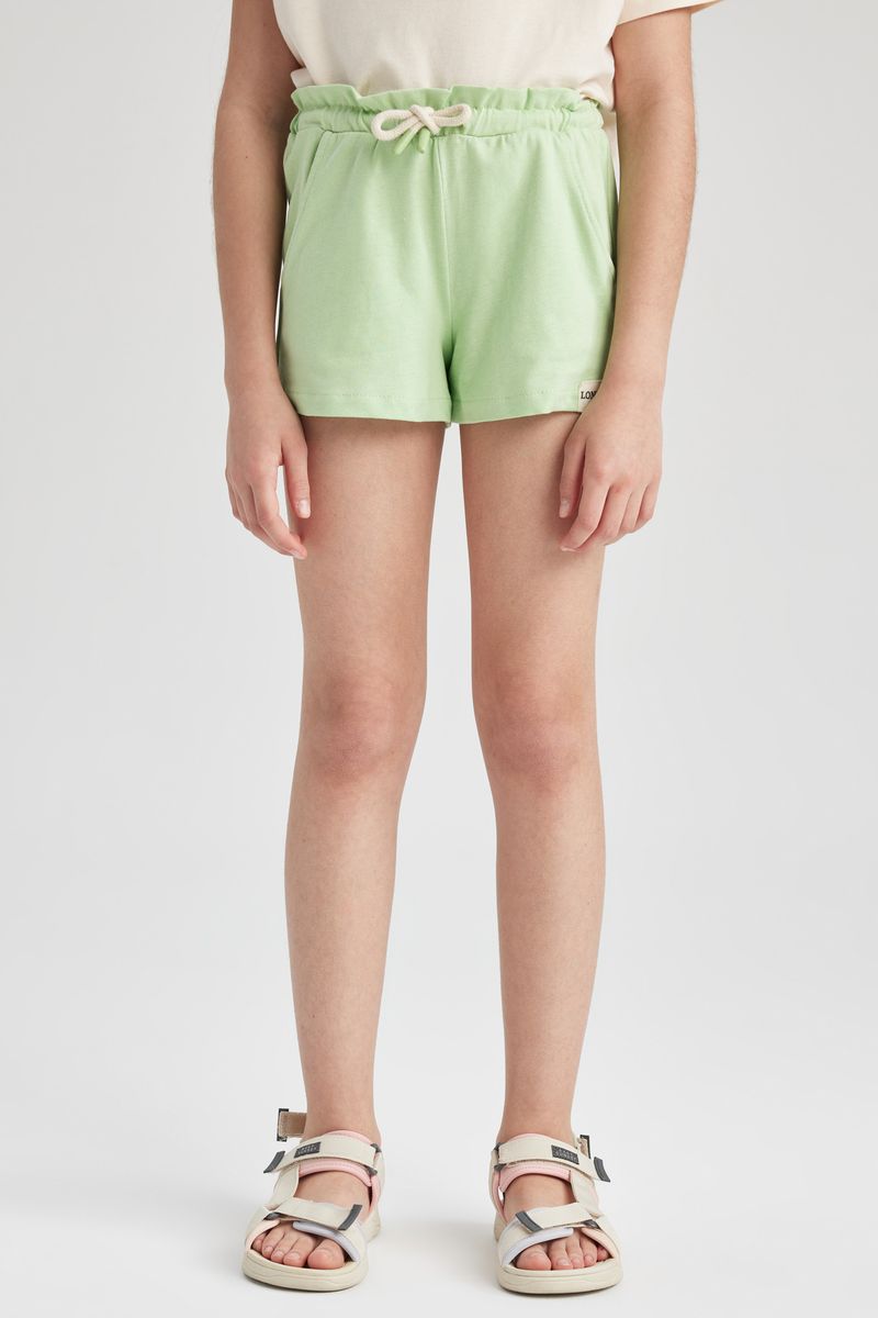 Girl Casual Knitted Short - Green