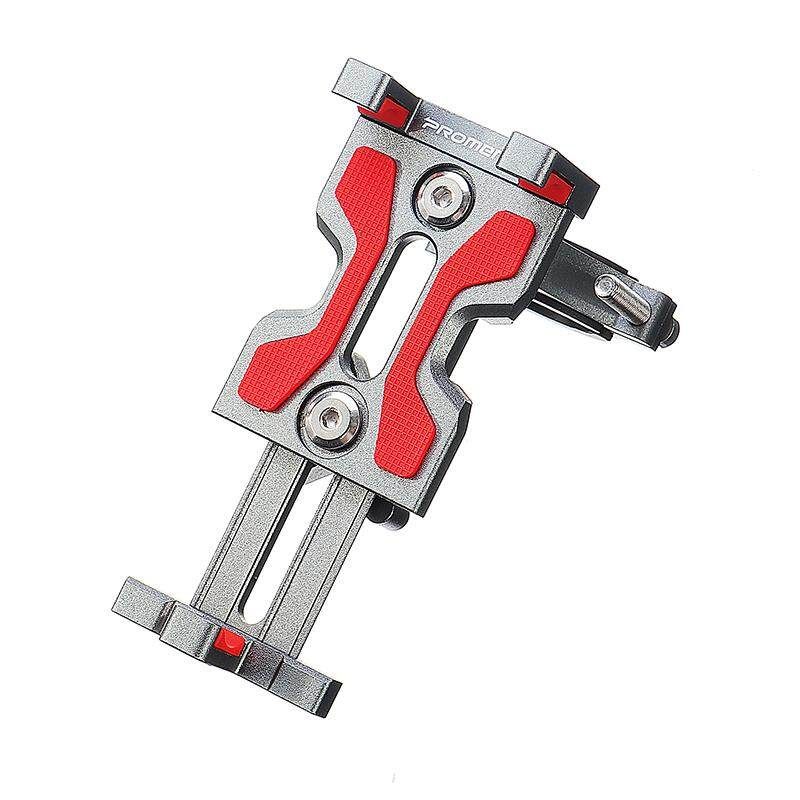 Bike Bicycle Motorcycle Mount Phone Holder Stand Aluminum Waterproof Adjustable SJJ-291D Titanium Color