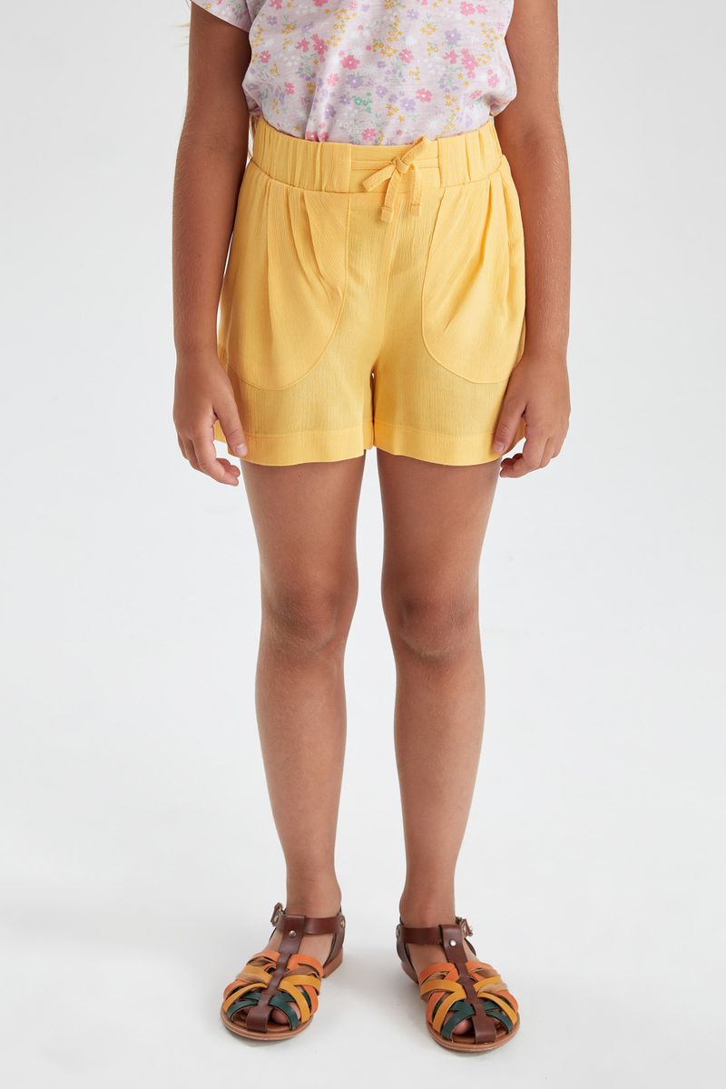 Girl - Short Woven Short - Yellow