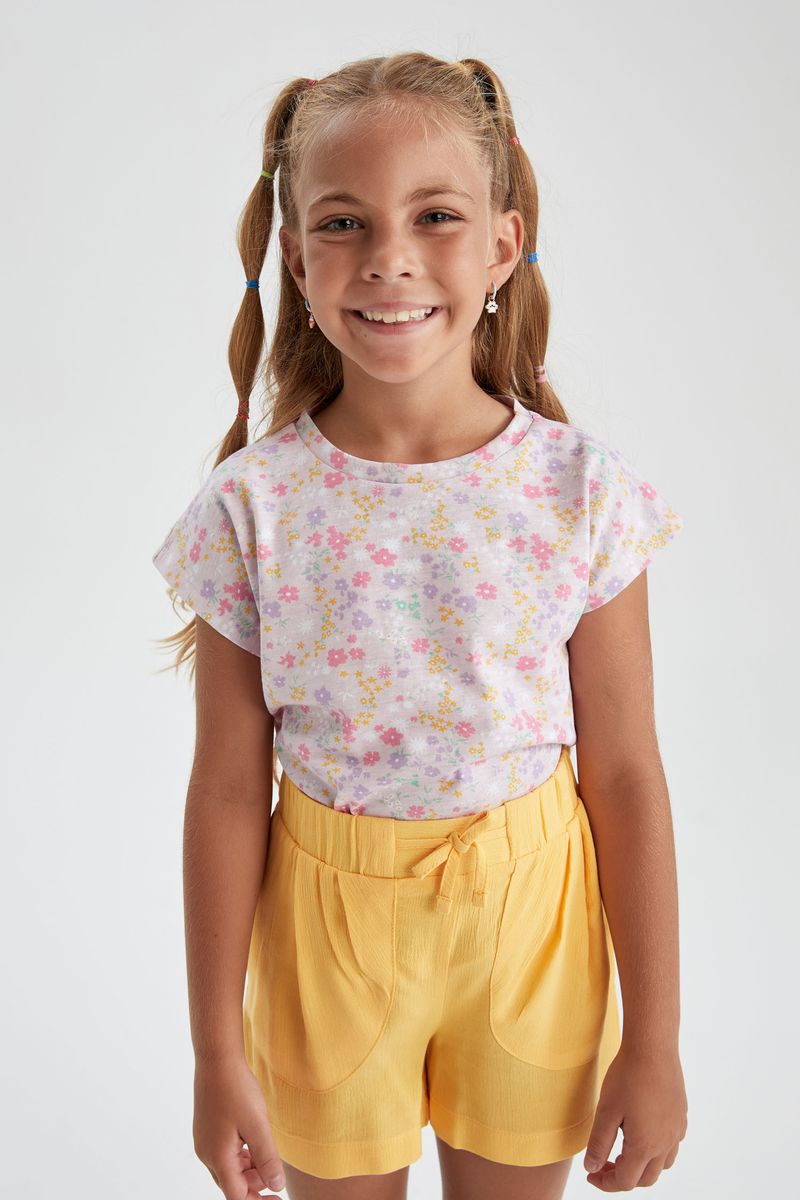 Girl - Short Woven Short - Yellow