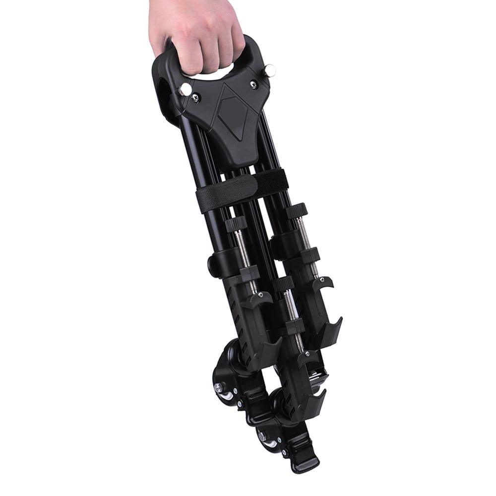 VX-600 Pro 3 Tripod Wheels Pulley Universal Folding Camera Tripod Dolly Base Stand w/ Nylon Carrying Bag Max. Load 20Kg