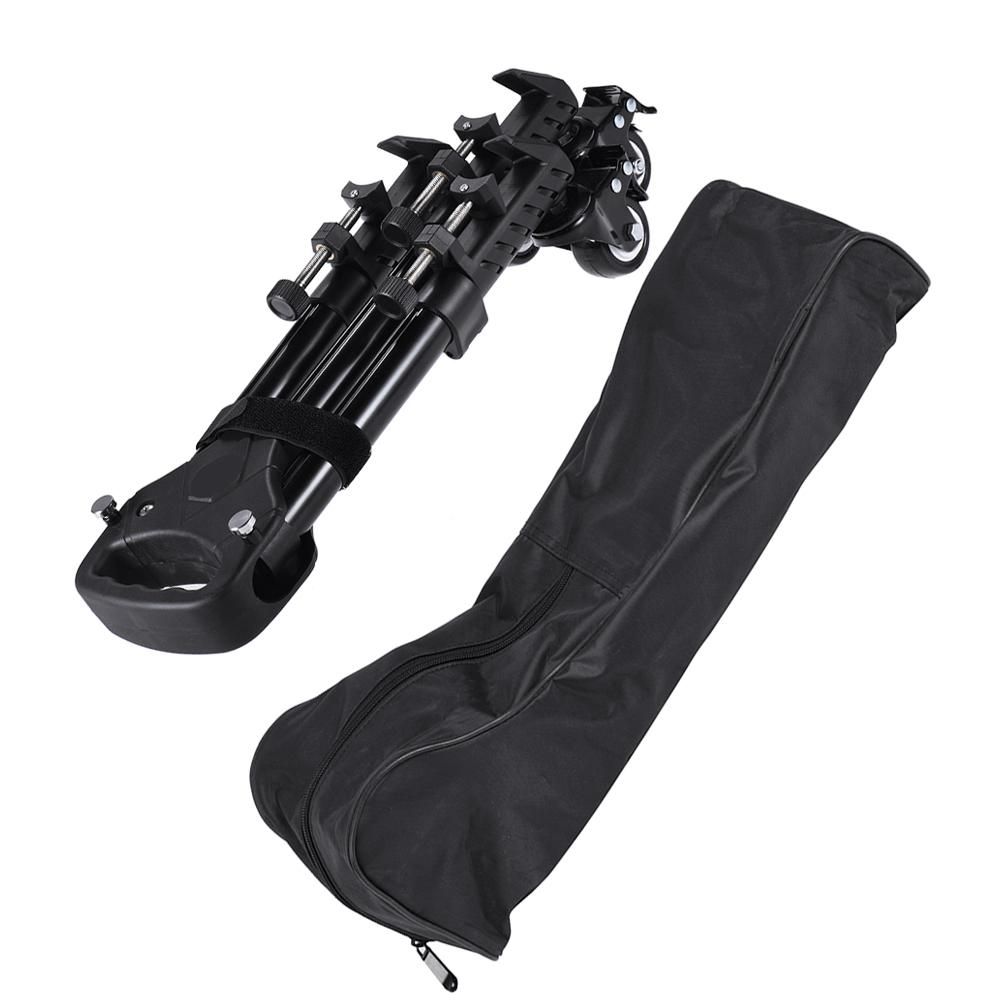 VX-600 Pro 3 Tripod Wheels Pulley Universal Folding Camera Tripod Dolly Base Stand w/ Nylon Carrying Bag Max. Load 20Kg