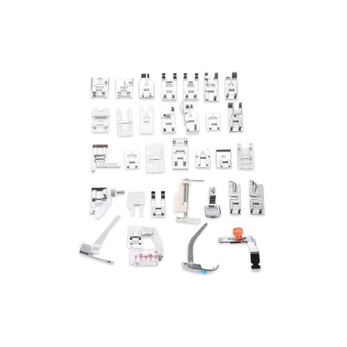 High Quality 32 Pieces Presser Foot Set + Low & High Shank Snap On Adapters / Holders