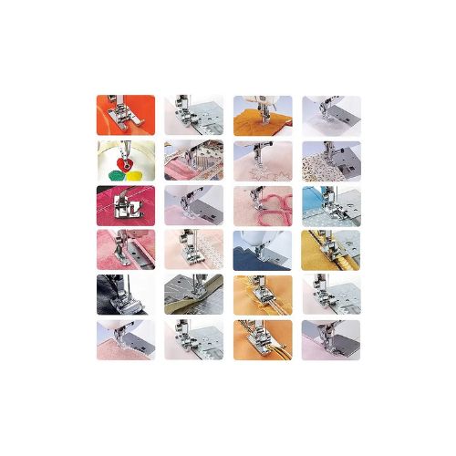 High Quality 32 Pieces Presser Foot Set + Low & High Shank Snap On Adapters / Holders