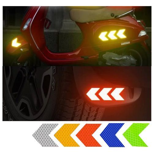 10Pcs Car Reflector Sticker Safety Warning Reflective